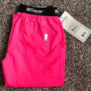 NWT Grey's Anatomy Women's 3 Pocket Logo Scrub Pant - Petite XXS